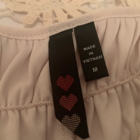 Cream 3/4 Sleeve Lace Detail Dress - Picture 4 of 4